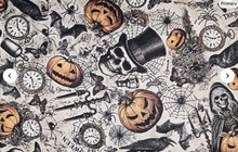 Load image into Gallery viewer, Timeless Treasures - Wicked Willow - Halloween Icons - 1/2 YARD CUT