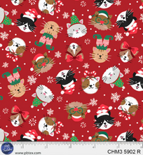 Load image into Gallery viewer, P&B Textiles - Christmas Miniatures III - Festive Kitties - 1/2 YARD CUT