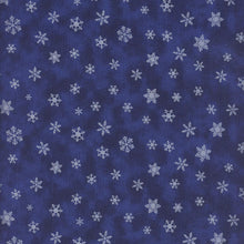 Load image into Gallery viewer, Timeless Treasures - Ice - Metallic Snowflakes Navy - 1/2 YARD CUT