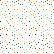 Load image into Gallery viewer, Timeless Treasures - Dots - White Rainbow - 1/2 YARD CUT