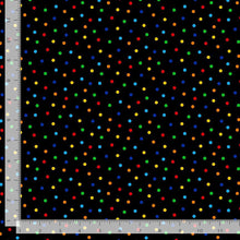 Load image into Gallery viewer, Timeless Treasures - Dots - Black Rainbow - 1/2 YARD CUT