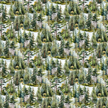Load image into Gallery viewer, Figo - Lakeside Retreat - Trees - 1/2 YARD CUT