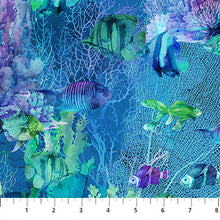 Load image into Gallery viewer, Northcott - Coral Reef - Fish - 1/2 YARD CUT