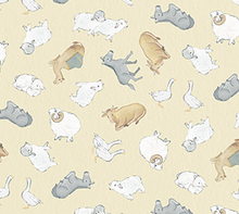 Load image into Gallery viewer, Northcott - The Nativity - Animal Toss - Cream - 1/2 YARD CUT