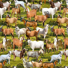 Load image into Gallery viewer, Timeless Treasures - Goats- 1/2 YARD CUT