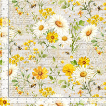 Load image into Gallery viewer, Timeless Treasures - You Are My Sunshine - Daisies & Sunflowers with Text - 1/2 YARD CUT