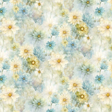 Load image into Gallery viewer, Timeless Treasures - Forest Whisper - Blue Daisy Bloom - 1/2 YARD CUT