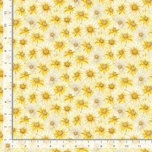 Load image into Gallery viewer, Timeless Treasures - Forest Whisper - Yellow Packed Daisy - 1/2 YARD CUT