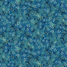 Load image into Gallery viewer, Timeless Treasures - Forest Whisper - Cobalt Tonal Floral - 1/2 YARD CUT