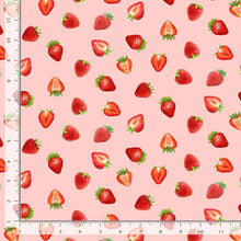 Load image into Gallery viewer, Timeless Treasures - Berry Sweet - Tossed Strawberries - 1/2 YARD CUT