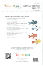 Load image into Gallery viewer, Whale Zipper Pouch Pattern