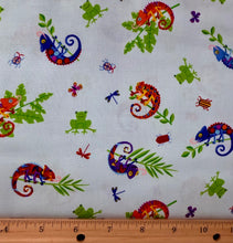Load image into Gallery viewer, Henry Glass & Co - Cheerful and Colorful - Chameleons - 1/2 YARD CUT
