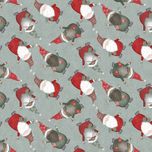 Load image into Gallery viewer, Timeless Treasures - Let it Snow - Grey Tossed Gnomes - 1/2 YARD CUT