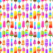 Load image into Gallery viewer, Timeless Treasures - Pool Party - Multi Popsicles - 1/2 YARD CUT