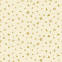 Load image into Gallery viewer, Timeless Treasures - Holiday Blenders - Metallic Snowflakes Cream - 1/2 YARD CUT