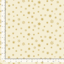 Load image into Gallery viewer, Timeless Treasures - Holiday Blenders - Metallic Snowflakes Cream - 1/2 YARD CUT