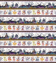 Load image into Gallery viewer, P&B Textiles - Little Darlings Halloween - Spooky Scene Border Stripe - 1/2 YARD CUT
