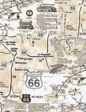 Load image into Gallery viewer, End of Bolt - Map of Route 66 - 12"