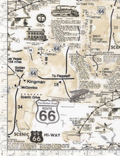 Load image into Gallery viewer, End of Bolt - Map of Route 66 - 12"