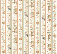 Load image into Gallery viewer, P&B Textiles - Mini Menagerie - Scenic Jungle Stripe - 1/2 YARD CUT