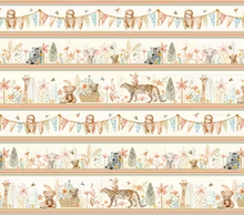 Load image into Gallery viewer, P&B Textiles - Mini Menagerie - Scenic Jungle Stripe - 1/2 YARD CUT