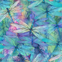 Load image into Gallery viewer, Timeless Treasures - Packed Dragonflies - 1/2 YARD CUT