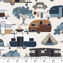 Load image into Gallery viewer, Phoebe Fabrics - Riverview - Holiday Homes - 1/2 YARD CUT
