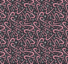 Load image into Gallery viewer, Phoebe Fabrics - Deck the Halls - Christmas Candy Canes - 1/2 YARD CUT