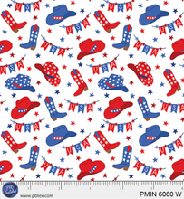 Load image into Gallery viewer, P&B Textiles - Patriotic Minis - Boots & Hats - 1/2 YARD CUT