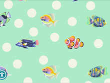 Load image into Gallery viewer, Tula Pink - Floral Reef - School Crossing - 1/2 YARD CUT