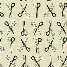 Load image into Gallery viewer, Robert Kaufman - CANVAS - Scissors Natural - 1/2 YARD CUT