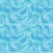 Load image into Gallery viewer, End of Bolt - Electric Ocean - Abstract Dotty Waves Aqua - 21"