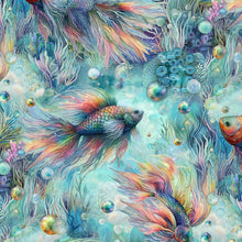 Load image into Gallery viewer, Timeless Treasures - Oceana - Rainbow Fish - 1/2 YARD CUT