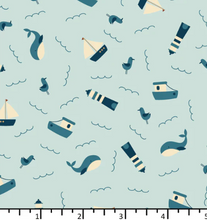 Load image into Gallery viewer, EQP Textiles - Sands of Time - Beside the Seaside - Frosty - 1/2 YARD CUT