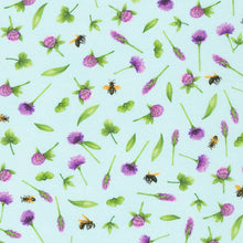 Load image into Gallery viewer, Robert Kaufman - Honey Flower - Thistle & Bees Blue - 1/2 YARD CUT