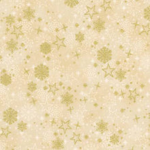 Load image into Gallery viewer, Robert Kaufman - Traditional Trimmings - Stars Cream w/Metallic - 1/2 YARD CUT