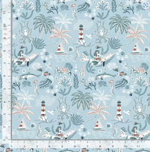 Load image into Gallery viewer, Dear Stella - Shell We Dance? - Feeling Nauti - 1/2 YARD CUT