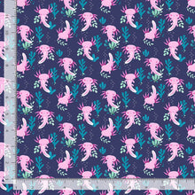 Load image into Gallery viewer, Dear Stella - Make Waves - Axolotis - 1/2 YARD CUT