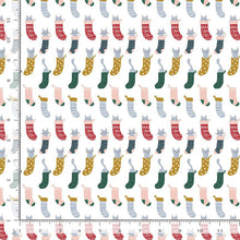 Load image into Gallery viewer, Dear Stella - Sweater Weather - Kitty Stockings - 1/2 YARD CUT