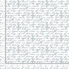 Load image into Gallery viewer, Dear Stella - White Script - 1/2 YARD CUT