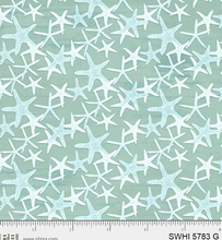 Load image into Gallery viewer, P&B Textiles - Sea Whispers - Star Fish Allover - Green - 1/2 YARD CUT