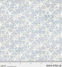 Load image into Gallery viewer, P&B Textiles - Sea Whispers - Star Fish Allover - Light Blue Gray - 1/2 YARD CUT