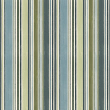 Load image into Gallery viewer, Lumin/White Owl - Paddle Pine - Stripes - Blue/Green - 1/2 YARD CUT