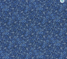 Load image into Gallery viewer, Lumin/White Owl - Growing in Color - Tonal Floral - Denim - 1/2 YARD CUT