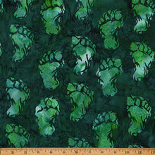 Load image into Gallery viewer, Hoffman - Bali Batik - Bigfoot - Footprint Hunter - 1/2 YARD CUT