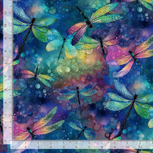 Load image into Gallery viewer, Timeless Treasures - Dragonfly Dream - 108" Cotton Wideback - 3 YD PIECE