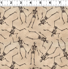 Load image into Gallery viewer, Clothworks - Gothic Halloween - Skeletons - 1/2 YARD CUT