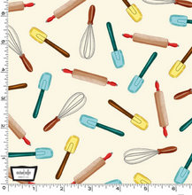 Load image into Gallery viewer, Michael Miller - Sweet Indulgence - Baking Gear - 1/2 YARD CUT