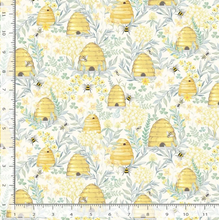 Load image into Gallery viewer, Timeless Treasures - Home Sweet Home - Beehive Grove - 1/2 YARD CUT