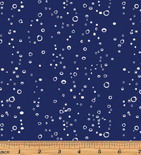 Load image into Gallery viewer, Benartex - Mystical Mermaids - Water Bubbles Navy - 1/2 YARD CUT